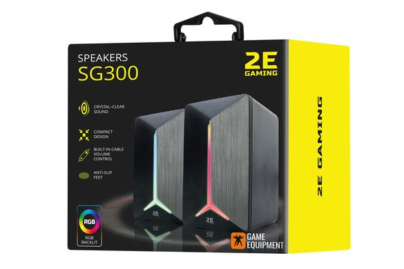 Комп'ютерні колонки 2E Gaming Speakers SG300 2.0 RGB 3.5mm Black