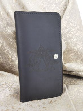 Гаманець-клатч Darius з натуральної шкіри з символом Assassin's Creed (Лого) колір "Чорний"