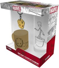Подарунковий набір MARVEL Groot склянка, брелок, міні чашка