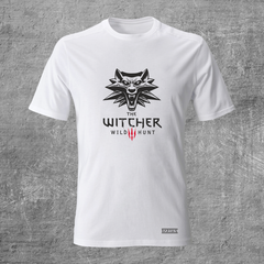 Футболка Darius The Witcher (wolf medallion logo) (Белая)