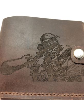 Гаманець Darius з натуральної шкіри з символом Call of Duty (Warzone) колір "Тютюн" (з.мон)