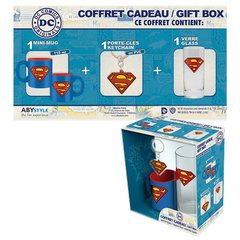 Подарунковий набір DC COMICS - стакан, брелок, міні чашка Superman