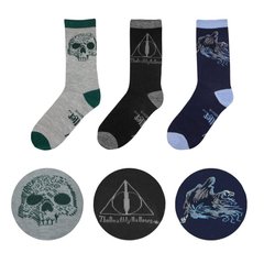 Носки Harry Potter Deathly Hallows 3-pack gray/black/blue