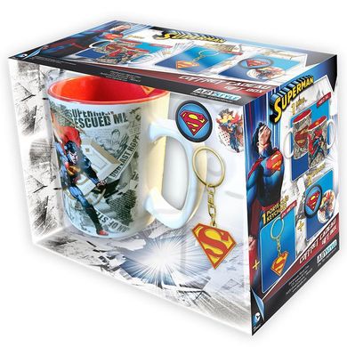 Подарунковий набір DC COMICS - чашка, брелок, знак Superman