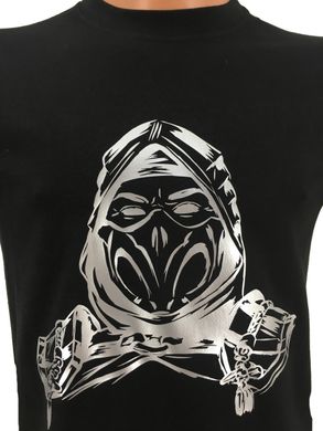 Футболка Darius Mortal Kombat Саб-Зіро (чорна+ малюнок срібло)