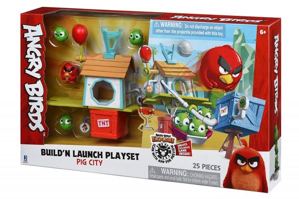 Jazwares Ігрова фігурка Angry Birds ANB Medium Playset (Pig City Build 'n Launch Playset)