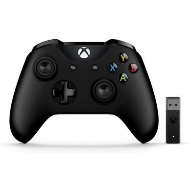 Безпровідний джойстик Microsoft Xbox One S Wireless Controller Black + Wireless Adapter for Windows